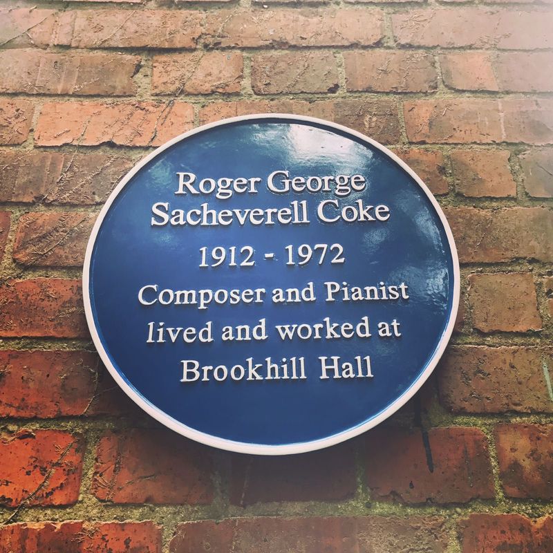 Coke - Blue plaque, Brookhill Hall, 2017